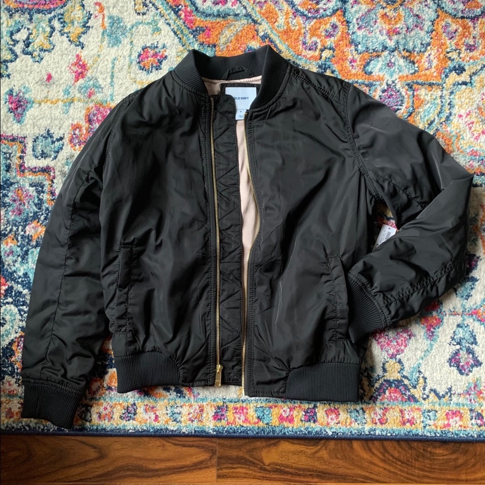 Old Navy Black Bomber Jacket NWT